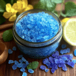 Recipe blue salt trick served in a cozy mug with Persian blue salt