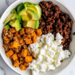 viral cottage cheese taco bowl with toppings
