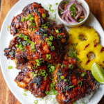 Huli Huli Chicken with grilled pineapple